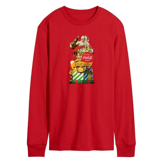 Coca-Cola - Vintage Santa Gift for Thirst - Men's Long Sleeve Graphic T-shirt