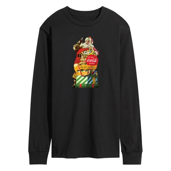 Coca-Cola - Vintage Santa Gift for Thirst - Men's Long Sleeve Graphic T-shirt