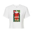 thumbnail image 1 of Coca-Cola - Vintage Santa With Coke Bottles - Juniors Cropped Short Sleeve Graphic T-Shirt, 1 of 5