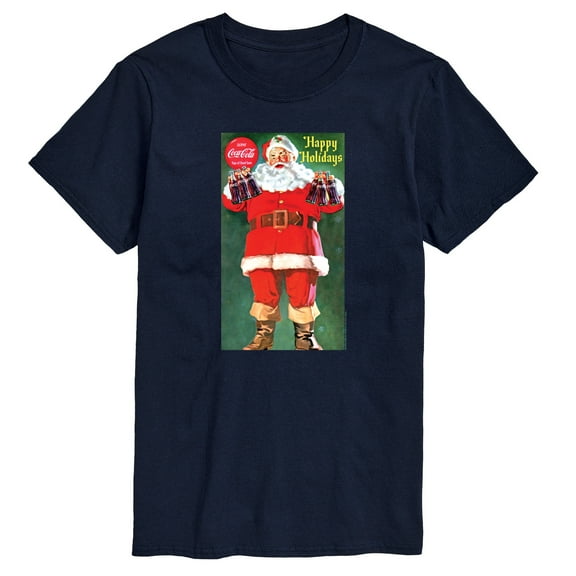 Coca-Cola - Santa with Coke Bottles - Men's Short Sleeve Graphic T-shirt