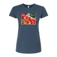 thumbnail image 1 of Coca-Cola - Vintage Santa With Coca Cola Ice Cooler - Juniors Fitted Graphic T-Shirt, 1 of 5