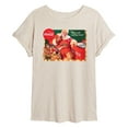 thumbnail image 1 of Coca-Cola - Vintage Santa With Coca Cola Ice Cooler - Juniors Ideal Flowy Muscle T-Shirt, 1 of 5