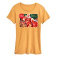 thumbnail image 1 of Coca-Cola - Vintage Santa With Coca Cola Ice Cooler - Women's Short Sleeve Graphic T-Shirt, 1 of 6