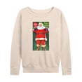 thumbnail image 1 of Coca-Cola - Vintage Santa With Coke Bottles - Women's French Terry Long Sleeve Pullover, 1 of 5