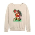 thumbnail image 1 of Coca-Cola - Vintage Santa With Dog - Women's French Terry Long Sleeve Pullover, 1 of 4