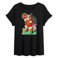 thumbnail image 1 of Coca-Cola - Vintage Santa With Dog - Women's Oversized Graphic T-Shirt, 1 of 4
