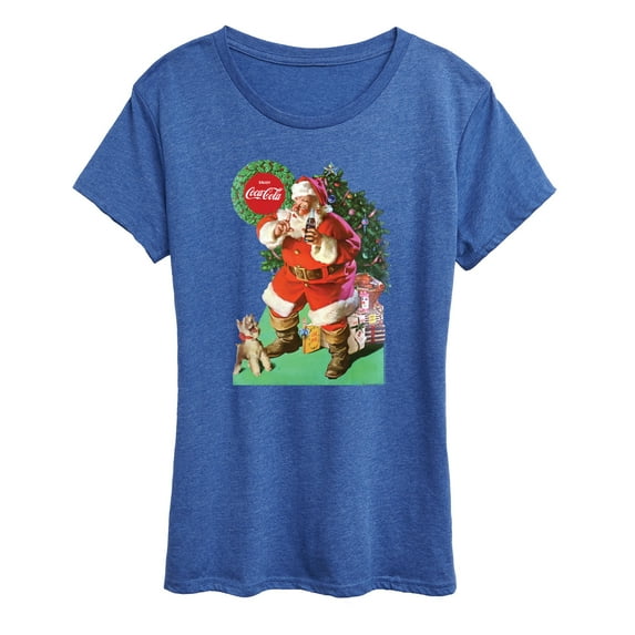 Coca-Cola - Vintage Santa With Dog - Women's Short Sleeve Graphic T-Shirt