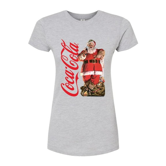 Coca-Cola - Vintage Santa With Presents - Juniors Fitted Graphic T-Shirt