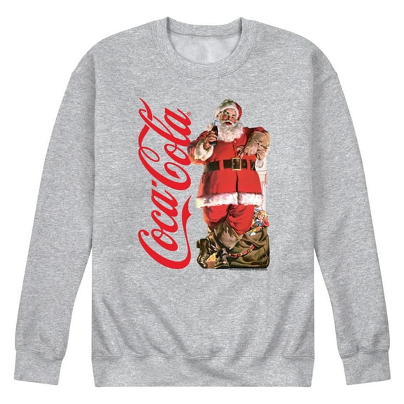 Coca-Cola - Vintage Santa with Presents - Men's Long Sleeve Crew Fleece Sweatshirt