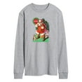 thumbnail image 1 of Coca-Cola - Vintage Santa with Dog - Men's Long Sleeve Graphic T-shirt, 1 of 4