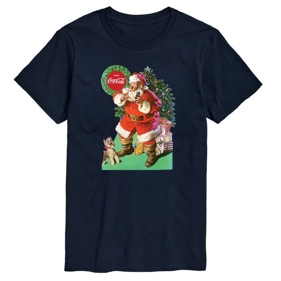 Coca-Cola - Vintage Santa with Dog - Men's Short Sleeve Graphic T-shirt