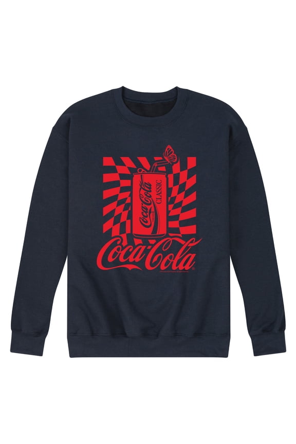 - Warped Coke Can - Men's Crew Neck Fleece Pullover