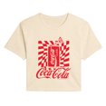 thumbnail image 1 of Coca-Cola - Warped Grid With Can - Juniors Cropped Graphic T-Shirt, 1 of 3