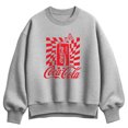 thumbnail image 1 of Coca-Cola - Warped Grid With Can - Ladies Oversized Fleece Crew Sweatshirt, 1 of 3