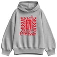 thumbnail image 1 of Coca-Cola - Warped Grid With Can - Ladies Oversized Fleece Hoodie Sweatshirt, 1 of 3