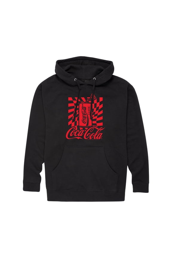 - Warped Grid With Can - Men's Fleece Pullover Hoodie