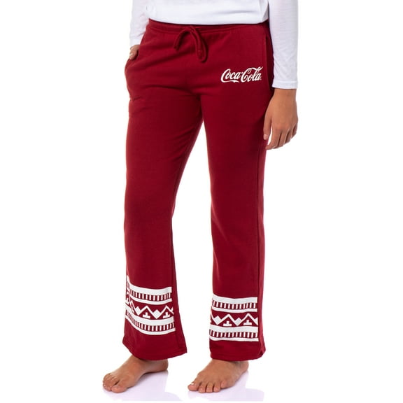 Coca-Cola Women's Holiday Graphic Junior's Sweatpants Flair Lounge Pajama Pants