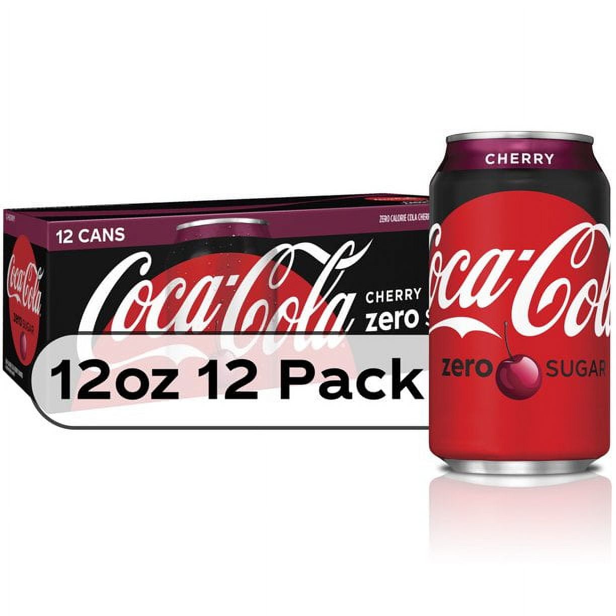 Coca-Cola Zero Cherry Diet Soda Soft Drink, 12 fl oz, 12 Pack