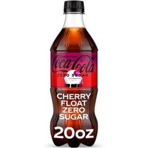 Coca-Cola Zero Cherry Float, 20 Oz Bottle -24 Pack