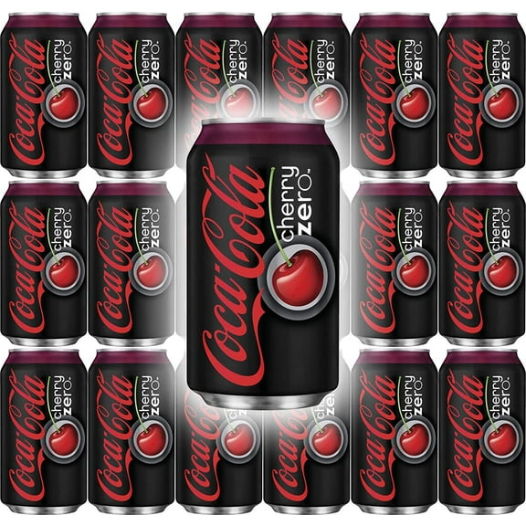 Coca-Cola Zero Cherry calorie free cola with cherry flavor, 48 pack 12-ounce cans