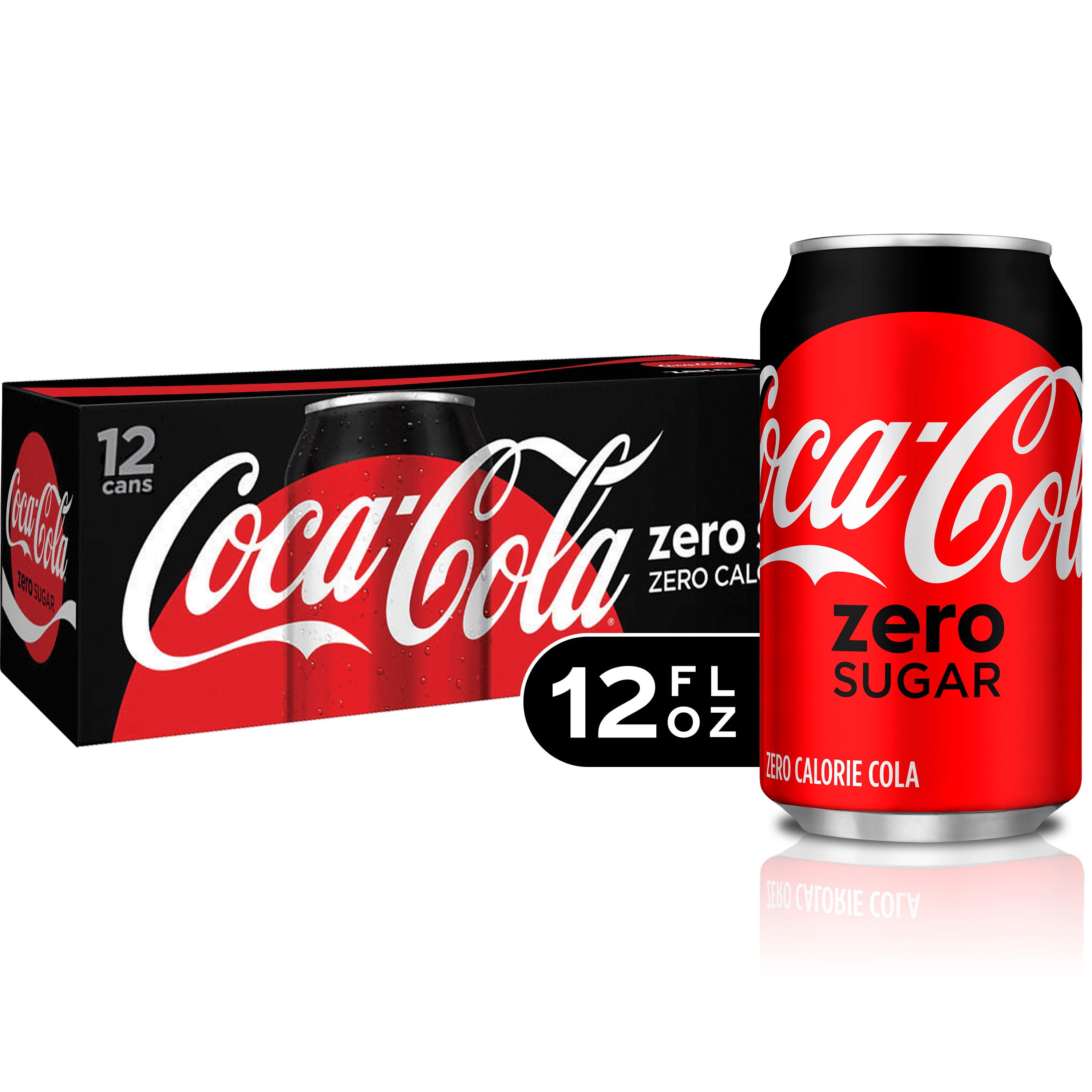 Coca-Cola Zero Sugar Soft Drink, 12 fl oz, Caffein