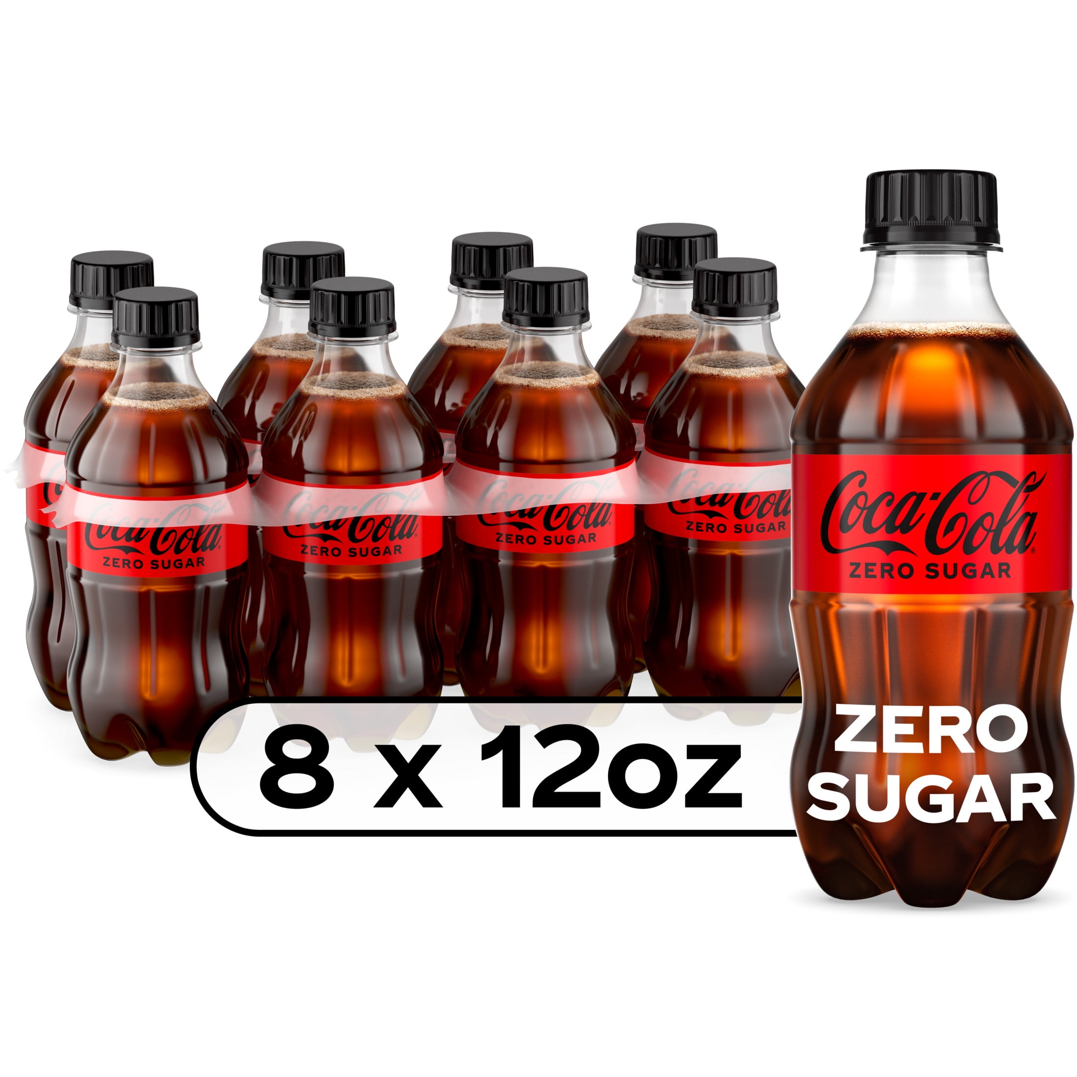 Coca-Cola Zero Sugar Sugar-Free Soda Pop, 12 fl oz Bottles, 8 Pack