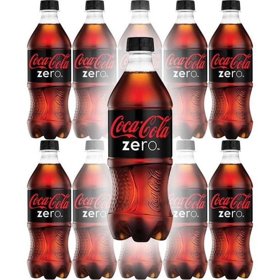 Coca-Cola Zero Sugar, 20 Fl Oz Bottle - Pack of 10