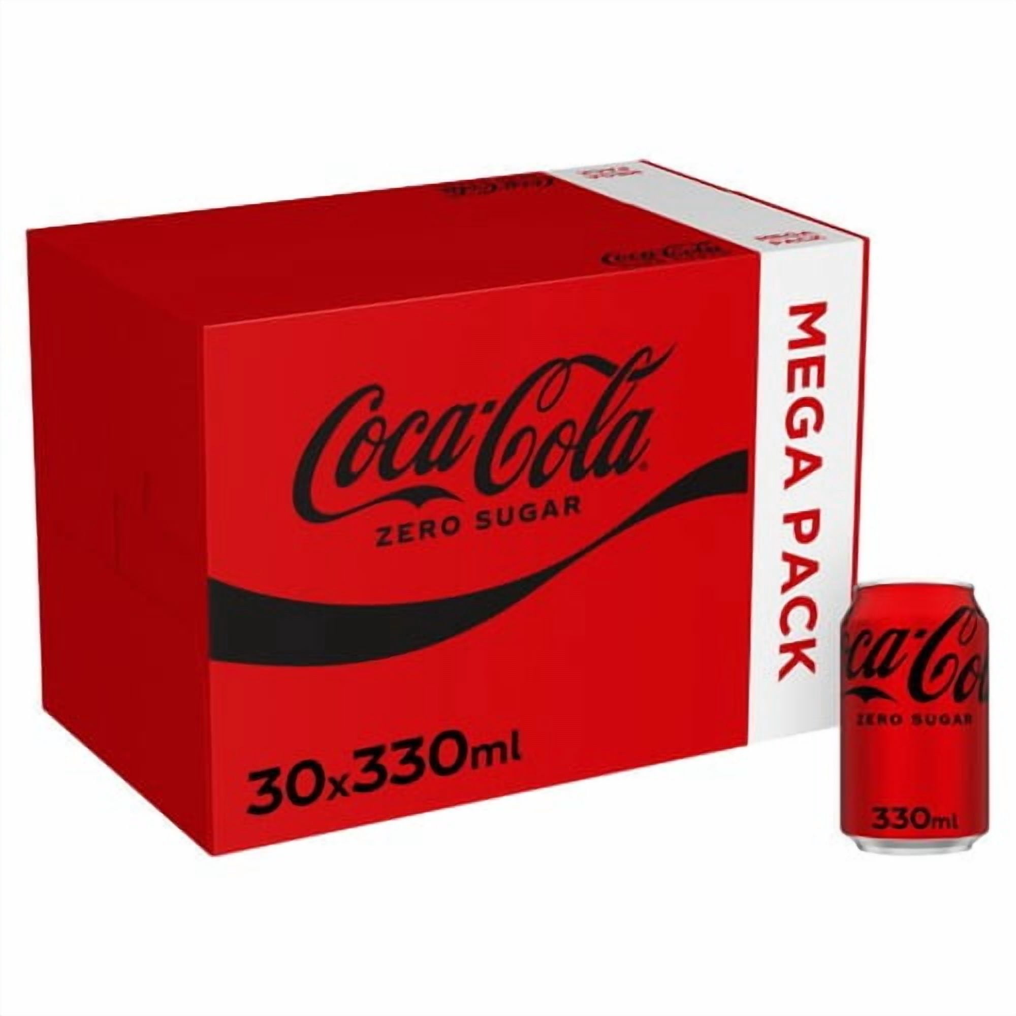 Coca-Cola Zero Sugar 30 x 330ml, British Import (Pack of 2)