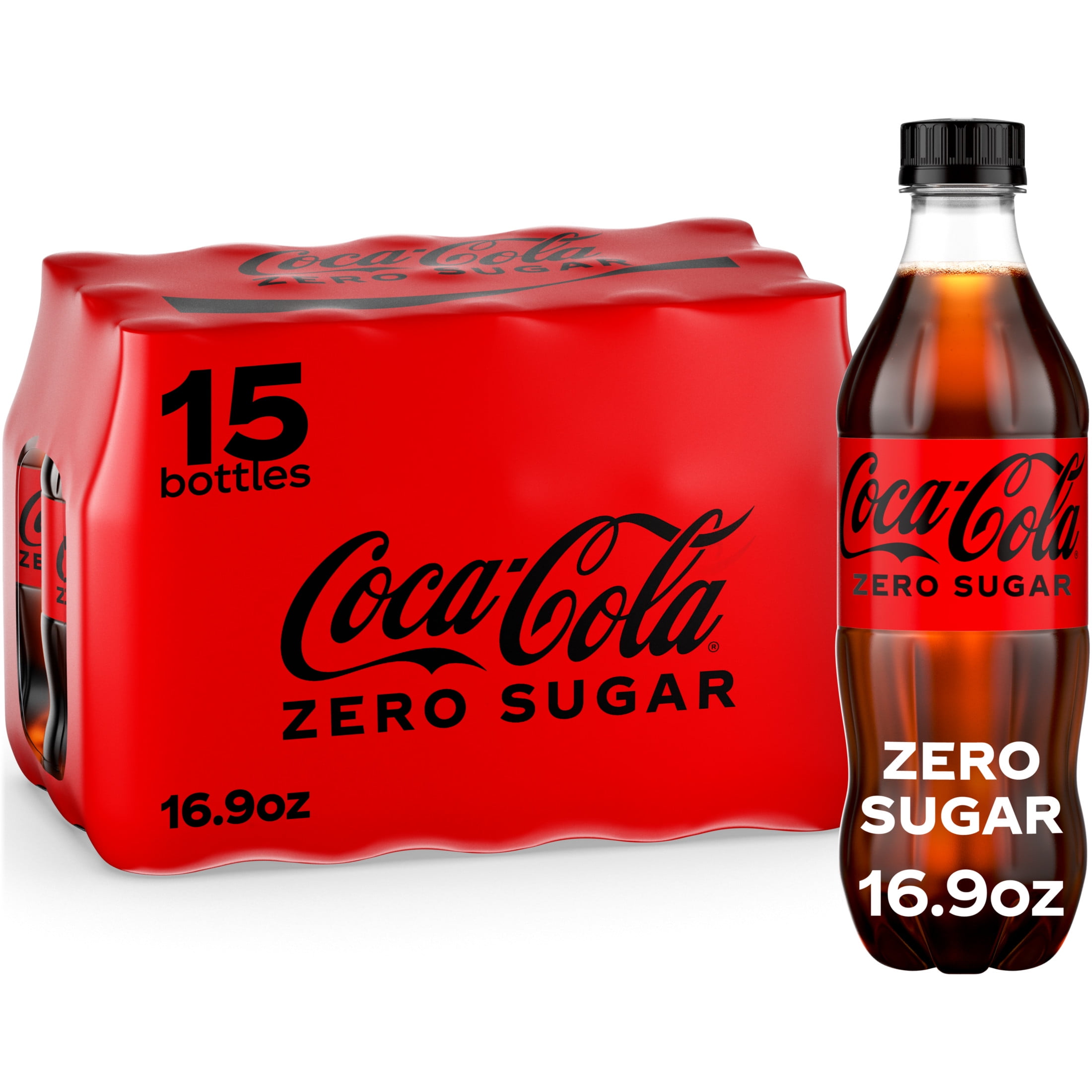 Coca-Cola Zero Sugar Bottles, 16.9 fl oz, 15 Pack - Walmart.com