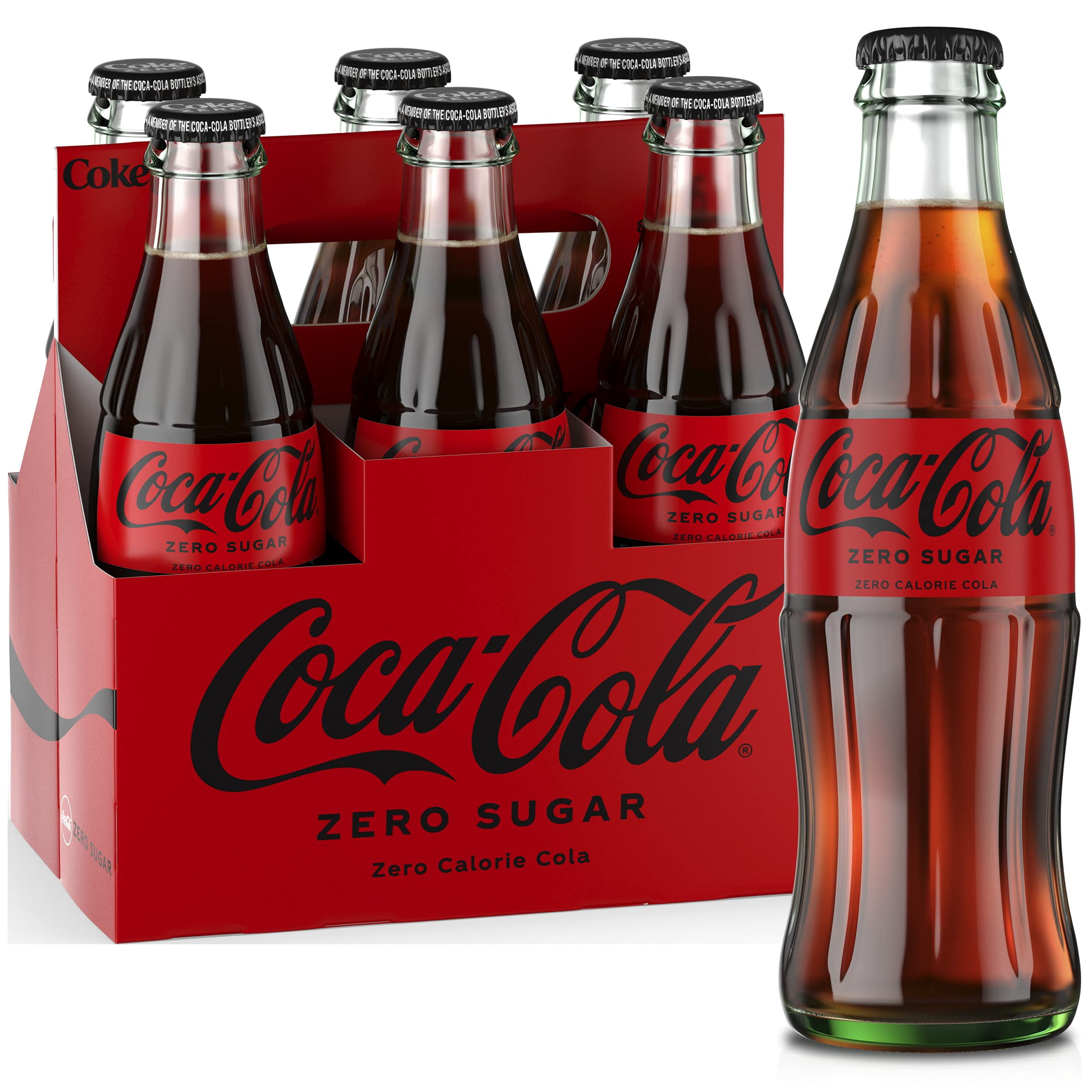 Coca-Cola Zero Sugar Bottles, 253 ml, 6 Pack