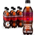thumbnail image 1 of Coca-Cola Zero Sugar Cherry Soda Pop Bottles, 16.9 fl oz, 6 Pack, 1 of 16
