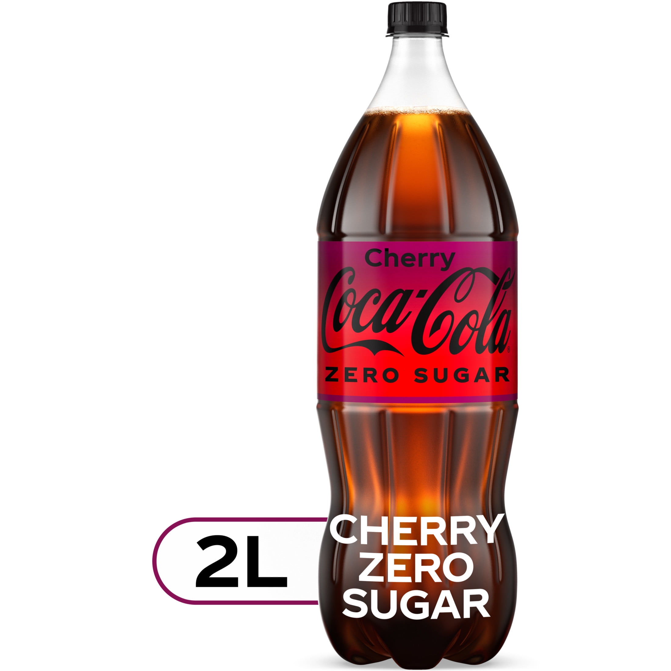 Coca-Cola Zero Sugar Cherry Soda Pop, 2 Liter Bottle