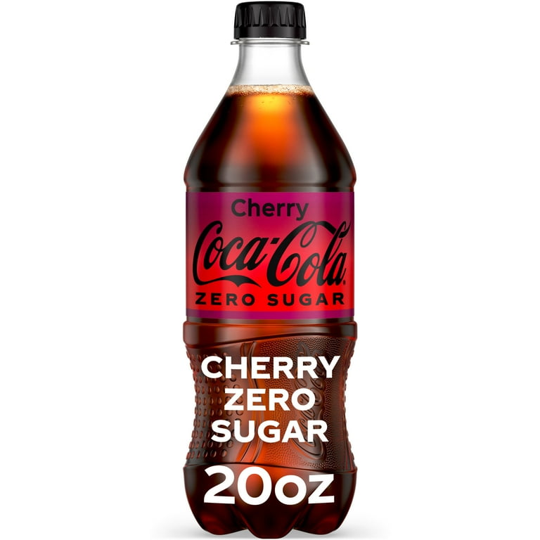 Coca-Cola Zero Sugar Cherry Soda Pop, 20 fl oz Bottle, Sparkling