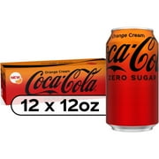 Coca-Cola Zero Sugar Orange Cream Soda, 12 oz. cans (Pack of 12)
