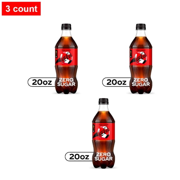 Coca-Cola Zero Sugar Soda Bottle 20 fl oz - 3 count