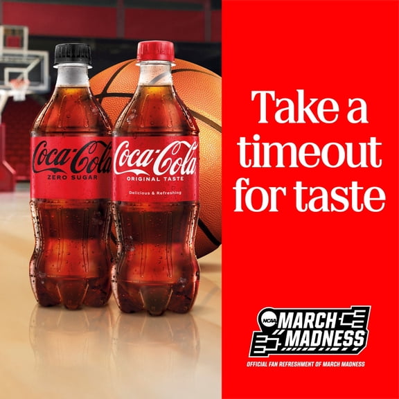 Coca-Cola Zero Sugar Soda Bottle 20 fl oz - Pack of 1