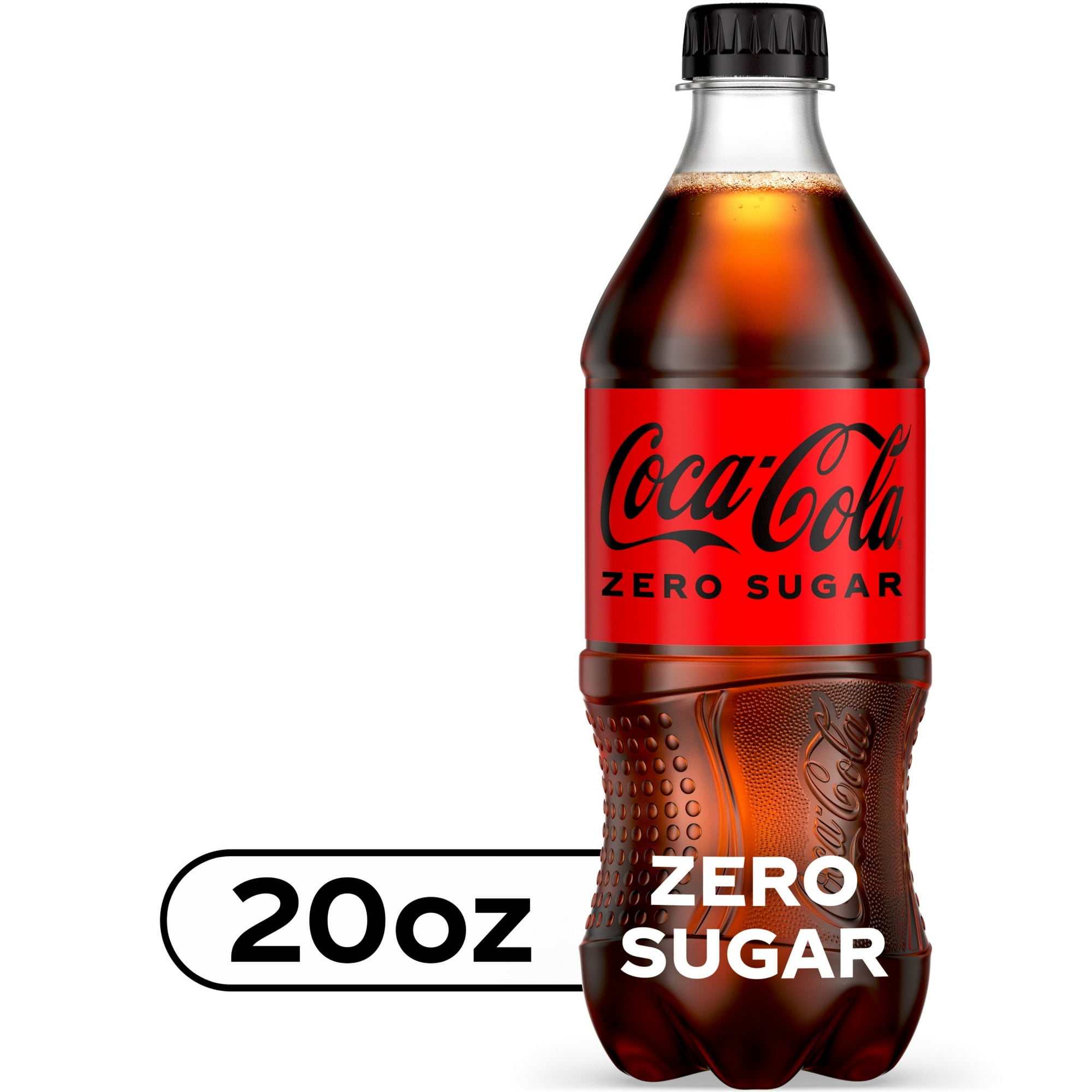 Coca-Cola Zero Sugar Soda Pop, 20 fl oz Bottle-Pack Of 6