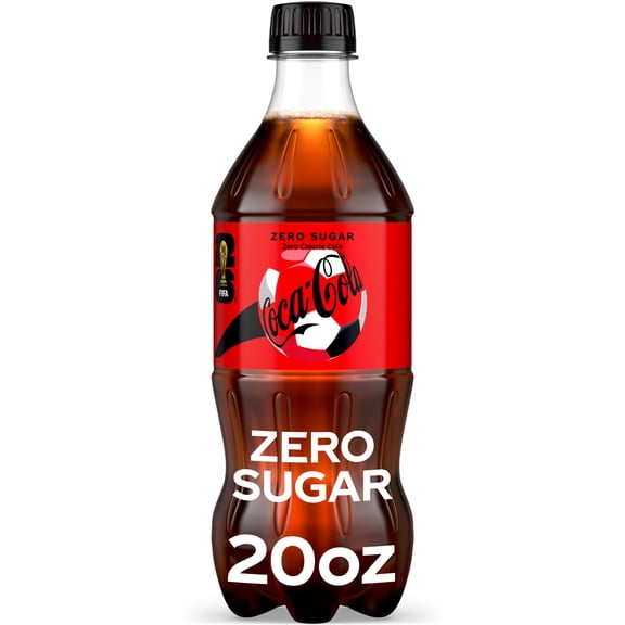 Coca-Cola Zero Sugar Soda Pop Bottle, 20 fl oz