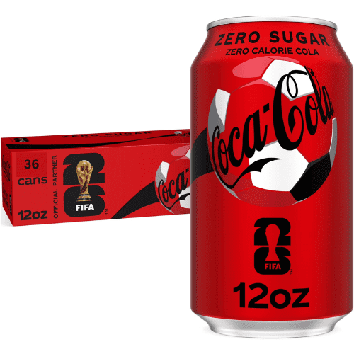 Coca-Cola Zero Sugar Soda Pop, Fridge Pack Cans, 12 fl oz, 36-Pack