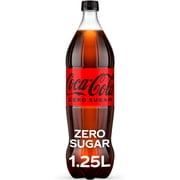 Coca-Cola Zero Sugar Soda Pop Bottle, 1.25 Liters