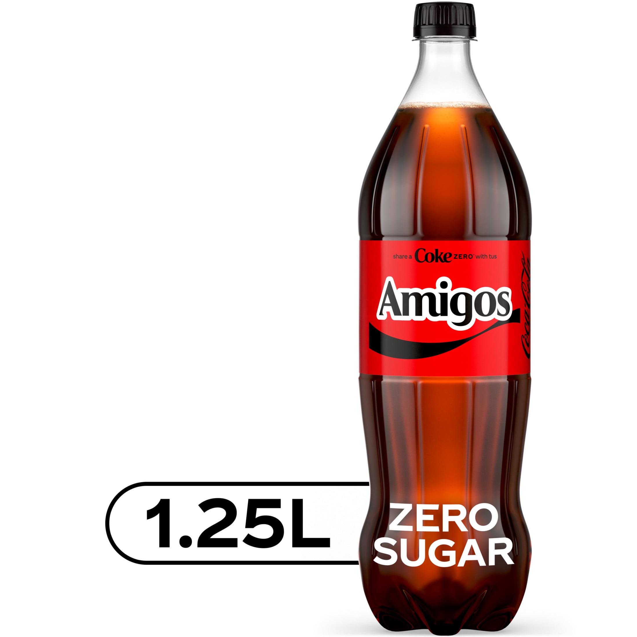 Coca-Cola Zero Sugar Soda Sugar-Free Soft Drink, 1.25 Liters Bottle