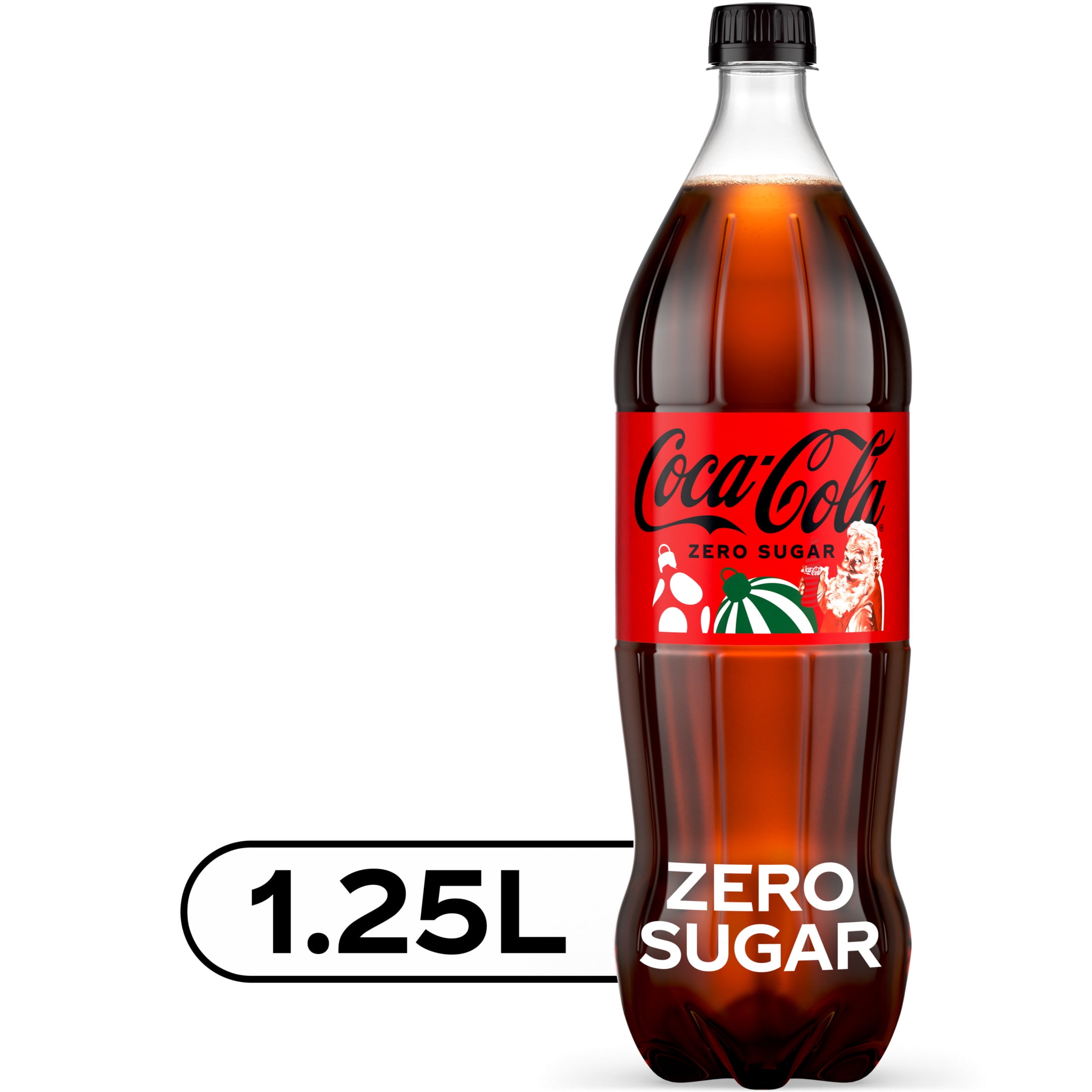 Coca-Cola Zero Sugar Soda Sugar-Free Soft Drink, 1.25 Liters Bottle