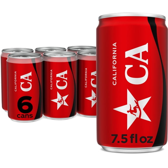 Coca-Cola Zero Sugar Soda Pop Mini Cans, 7.5 fl oz, 6 Pack