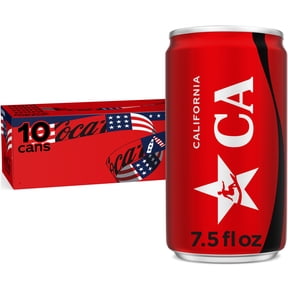 Coca-Cola Zero Sugar Soda Pop Fridge Pack Mini Cans, 7.5 fl oz, 10 Pack