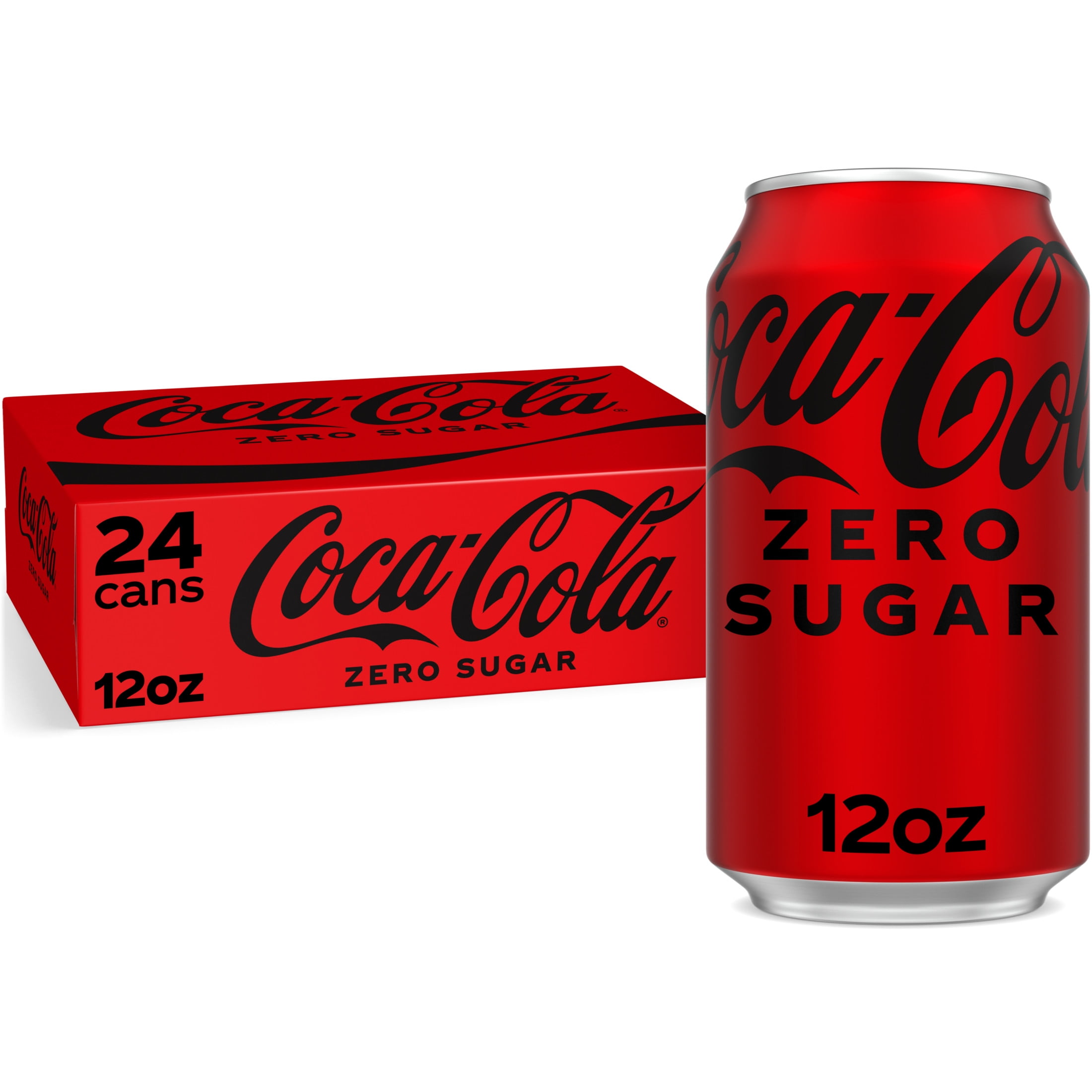 Coca-Cola Zero Sugar Sugar-Free Soda Pop, 12 fl oz Cans, 24 Pack