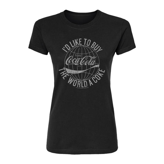Coca-cola - Buy The World A Coke - Juniors Fitted Graphic T-shirt