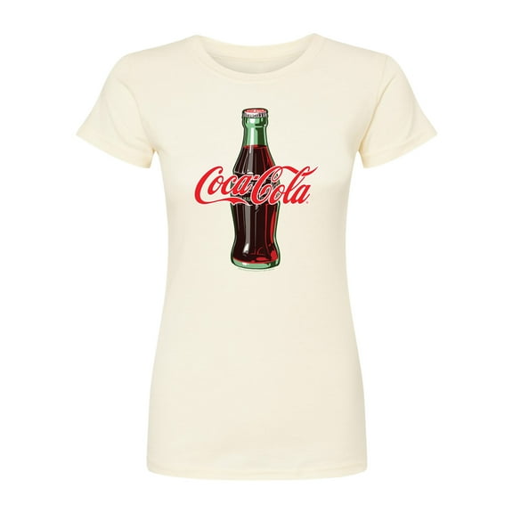 Coca-cola - Coke Bottle Logo - Juniors Fitted Graphic T-shirt
