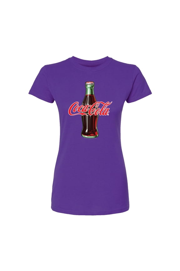 - Coke Bottle Logo - Juniors Fitted Graphic T-shirt