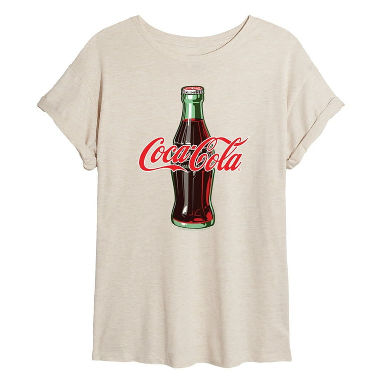 Coca-cola Coke Bottle Logo Women's Oversized Graphic T-shirt