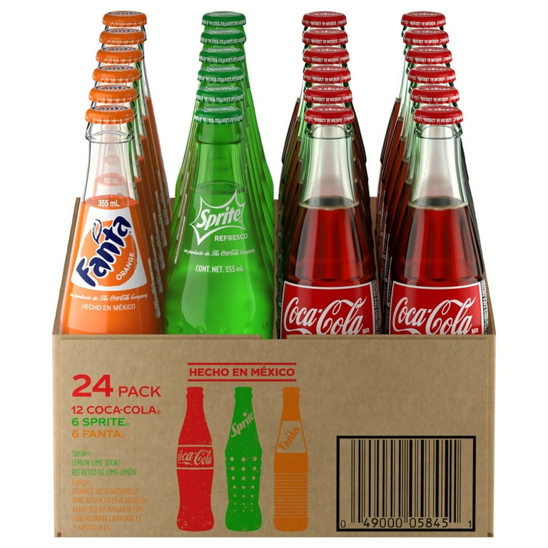 Coca-Cola, Soft Drinks, 24 Pack, 12 oz Glass Bottles from Mexico